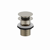 Burlington Донный клапан click-clack с переливом, цвет: шлифованный никель W11 BNKL