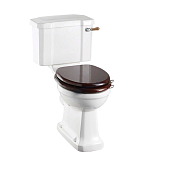 Burlington Бачок с ручкой и сливным механизмом, цвет: белый/орех глянцевый C3 WAL