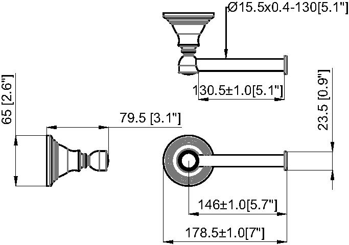 Burlington Savoy Держатель туалетной бумаги настенный, цвет: золото глянцевый SV5 GOLD