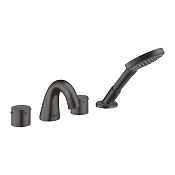 Axor Starck Смеситель на борт ванны с ручным душем, внешняя часть, цвет: полированный черный хром 10444330