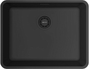 Omoikiri Кухонная мойка 53x41,5 см, из нержавеющей стали, с переливом, цвет: графит 4997419