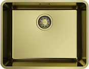 Omoikiri Кухонная мойка 53x41,5 см, из нержавеющей стали, с переливом, цвет: светлое золото 4997409