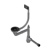 Omoikiri WK-1-UN GB Арматура для одночашевых кухонных моек, с прямоугольным переливом, цвет: графит 4956834