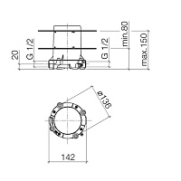 Dornbracht Внутренняя часть напольного смесителя 35945970-90