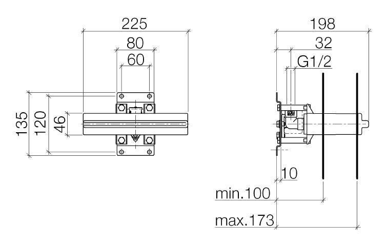 Dornbracht CYO Встраиваемая часть для боковой форсунки 35206970-90