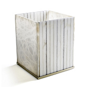 3SC Rigato Ведро для мусора без крышки, напольное, цвет: Alabaster/Polished Gold 24Kt AL65GD