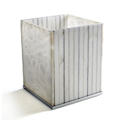 3SC Rigato Ведро для мусора без крышки, напольное, цвет: Alabaster/Polished Satin Nickel AL65NK