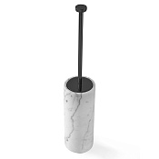 3SC Apuana 2.0 Ершик для унитаза напольный с мраморной колбой, цвет: matt black nickel AP17ACFM