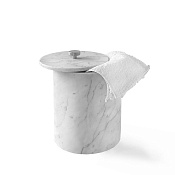 3SC Apuana 2.0 Ведро для мусора с крышкой, напольное, цвет: White Statuario Marble/Chrome AP65ASL