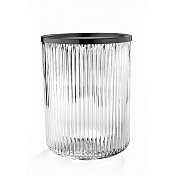 3SC Elegance Ведро для мусора без крышки, напольное, цвет: Clear Crystal/Matt Black Nickel EL65ACRCFM