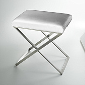 3SC Lino & Lone Стульчик для ванной, цвет: White Leather/Matt Satin Nickel LONE/NX/01