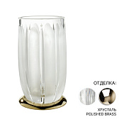 3SC Montblanc Стакан для зубных щеток настольный, стеклянный прозрачный, цвет: polished brass MB03ACROL