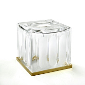 3SC Montblanc Диспенсер для бумажных салфеток, настольный, цвет: Clear Crystal/Polished Brass MB70ACROL