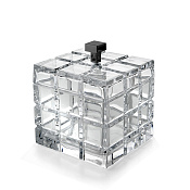 3SC Palace Контейнер для хранения 11,5x11x13,5h см, цвет: Clear Crystal/Matt Black Satin Nickel PA48ACRCFSM