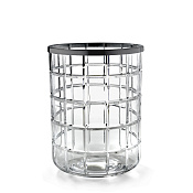 3SC Palace Ведро для мусора без крышки, напольное, цвет: Clear Crystal/Matt Black Satin Nickel PA65ACRCFSM