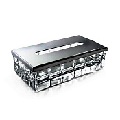 3SC Palace Диспенсер для бумажных салфеток, настольный, цвет: Clear Crystal/Matt Black Satin Nickel PA70ACRCFSM