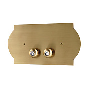 3SC Square Plaque Кнопка смыва для унитаза, латунь, цвет: Polished Brass/Swarovski SPL00OL/SW