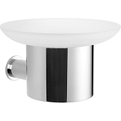 Cisal Xion Мыльница со стеклянной чашей, подвесная, цвет: brushed stainless steel XI090600D1