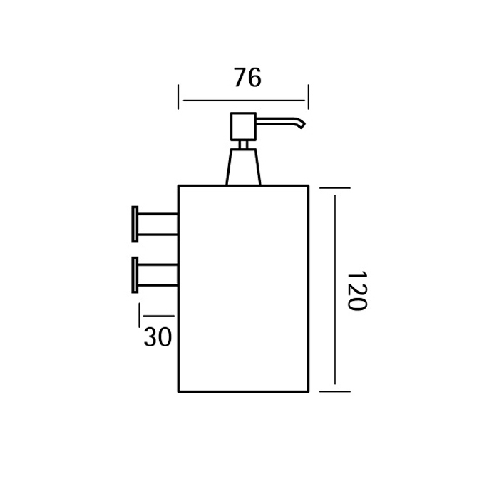 Cisal Xion Дозатор для жидкого мыла, подвесной, латунная колба, цвет: brushed stainless steel XI090620D1