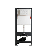 Burlington Инсталляция для унитаза 50х16,5 см с механической панелью смыва, цвет: белый глянцевый SV101