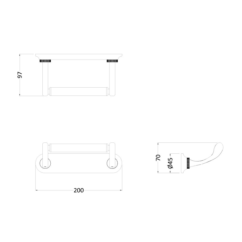 Burlington Guild Держатель туалетной бумаги настенный, цвет: золото глянцевое GU029G