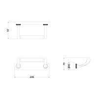 Burlington Guild Держатель туалетной бумаги настенный, цвет: золото глянцевое GU029G