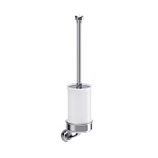 Burlington Guild Ершик для унитаза подвесной с керамической колбой, цвет: хром глянцевый GU025C