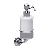 Burlington Guild Дозатор жидкого мыла, подвесной, керамическая колба, цвет: хром глянцевый GU011C