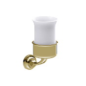 Burlington Guild Стакан для зубных щеток подвесной, керамический, цвет: золото GU003G