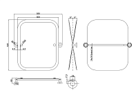Burlington Зеркало прямоугольное подвесное 59х62h см, цвет: шлифованный никель A40 BNKL
