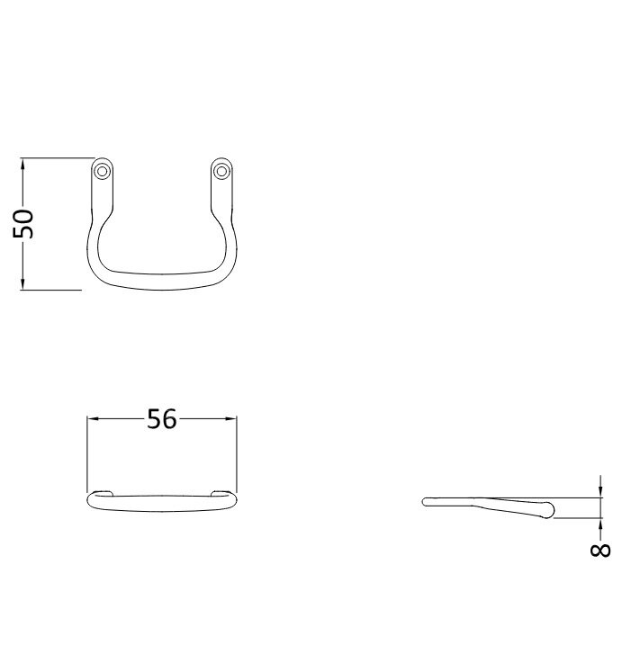 Burlington Ручка крышки-сиденья 2 шт., цвет: шлифованный никель A51 BNKL