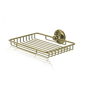 Burlington Полка-решетка для ванной 21,5х17,9 см, подвесная, цвет: золото глянцевое A15 GOL