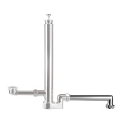 Burlington Удлиненная трубка слива 3,8х45h см, цвет: хром глянцевый W10-B