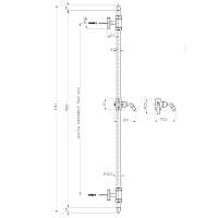 Bossini Liberty Душевая штанга 113,4 см, цвет: chrome D19000.030
