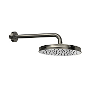 Bossini Liberty Верхний душ d21 см, 1 вид струи, с кронштейном настенным 28 см, цвет: satin nickel H27740G.094