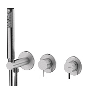 Bossini Nobu Смеситель для душа встраиваемый, на 2 потребителя, цвет: mat brushed stainless steel INZ226.075