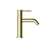 Bossini Teo Смеситель для раковины, с донным клапаном, длина излива 11,5 см, цвет: satined gold Z00701.043