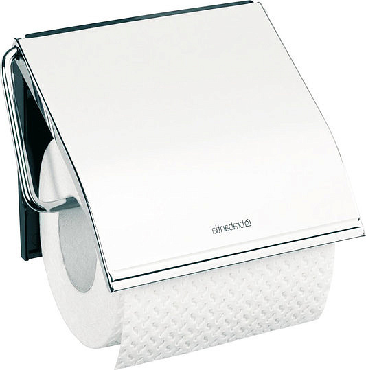 Brabantia ReNew Держатель туалетной бумаги с крышкой, подвесной, цвет: стальной 414589