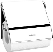 Brabantia ReNew Держатель туалетной бумаги с крышкой, подвесной, цвет: стальной 414589