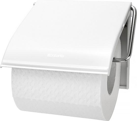 Brabantia ReNew Держатель туалетной бумаги с крышкой, подвесной, цвет: белый 414565