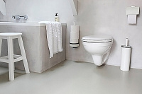 Brabantia Profile Держатель туалетной бумаги с крышкой, подвесной, цвет: белый 483387