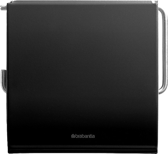 Brabantia ReNew Держатель туалетной бумаги с крышкой, подвесной, цвет: черный 108600