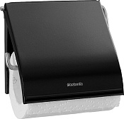 Brabantia ReNew Держатель туалетной бумаги с крышкой, подвесной, цвет: черный 108600