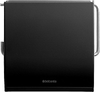 Brabantia ReNew Держатель туалетной бумаги с крышкой, подвесной, цвет: черный 108600