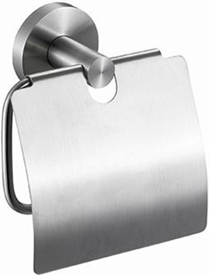 Nofer Roma Держатель туалетной бумаги с крышкой, подвесной, цвет: нержавеющая сталь 16826.S