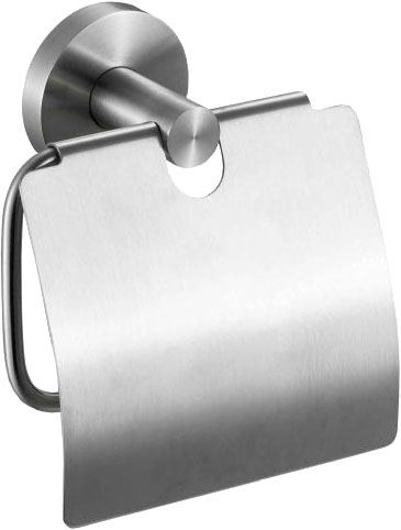 Nofer Niza Держатель туалетной бумаги с крышкой, подвесной, цвет: нержавеющая сталь 16858.S