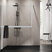 Novellini Kuadra Рама душевого ограждения 160х215h см левая с полотенцедержателем, цвет: белый мат. R80KUFRE10S-U 160/109