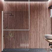 Novellini Kuadra Рама душевого ограждения 160х300h см левая, свободный вход, полка, цвет: белый мат. R80KUFRISOFS-U 160/300