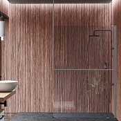 Novellini Kuadra Рама душевого ограждения 160х300h см правая, свободный вход, полка, цвет: silver R80KUFRISOFD-B 160/300