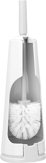 Brabantia ReNew Ершик для унитаза напольный с латунной колбой, цвет: белый 414664